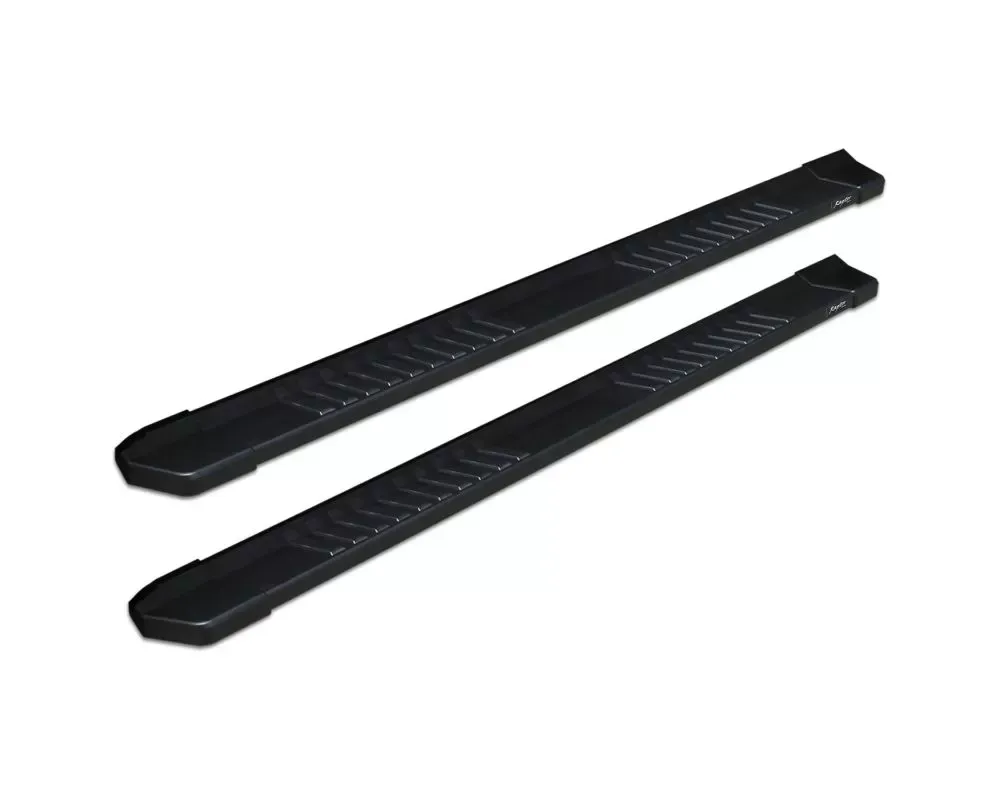 Raptor Series 6" Black Textured Aluminum OEM Style Slide Track Running Boards GMC Sierra | Chevrolet Crew Cab Silverado 2007-2019 - 1701-0185BT