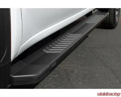 Raptor Series 6" Black Textured Aluminum OEM Style Slide Track Running Boards Chevrolet Silverado | GMC Sierra HD Crew Cab 2019-2025 - 1701-0052BT