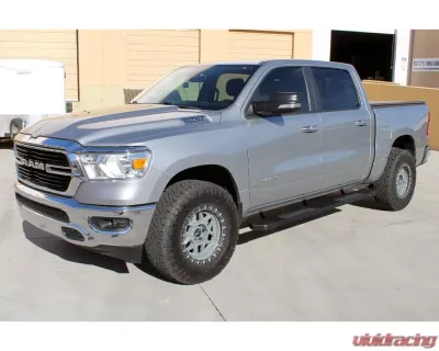 Raptor Series 6" Black Textured Aluminum OEM Style Slide Track Running Boards Dodge Ram 1500 Classic Quad | Extended Cab 2009-2023 - 1702-0051BT