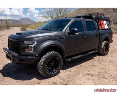 Raptor Series 6" Black Textured Aluminum OEM Style Slide Track Running Boards Dodge Ram 1500 Classic Quad | Extended Cab 2009-2023 - 1702-0051BT
