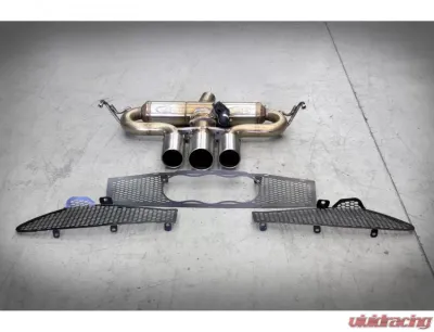 Tubi Style Central Exit Exhaust System w/EXCU & Grids Alfa Romeo 4C Coupe | 4C Spider 2013-2020 - TSALF4C13.050.VC