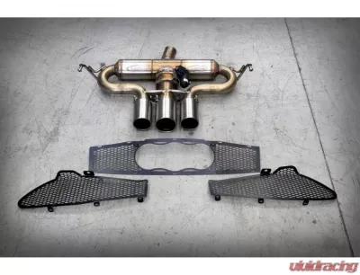 Tubi Style Central Exit Exhaust System w/EXCU & Grids Alfa Romeo 4C Coupe | 4C Spider 2013-2020 - TSALF4C13.050.VC