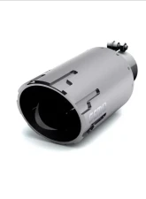 Gem Tubes  2.5" Inlet | 5" Outlet x 12" Length Hammer Cut Exhaust Tips Chrome                                     - B02255 - Image 2