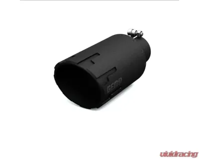 Gem Tubes  2.5" Inlet | 5" Outlet x 12" Length Hammer Cut Exhaust Tips Black - B12255