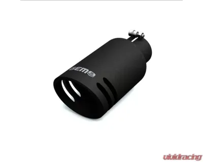 Gem Tubes  2.5" Inlet | 5" Outlet x 12" Length Silencer Cut Exhaust Tips Black - B11255