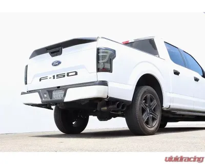 Carven Exhaust Competitor Series Catback w/ R-Series Muffler & 4 inch Ceramic Coated Black Dual Tip Ford F-150 V8 2015-2020 - CF1004