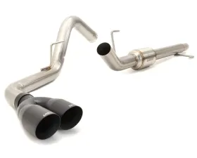 Carven Exhaust Competitor Series Catback w/ R-Series Muffler & 4 inch Ceramic Coated Black Dual Tip Ford F-150 V8 2015-2020