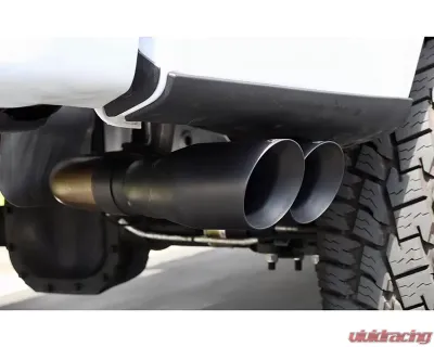Carven Exhaust Competitor Series Catback w/ TR-Series Muffler & 4 inch Ceramic Coated Black Dual Tip Ford F-150 V8 2015-2020 - CF1008