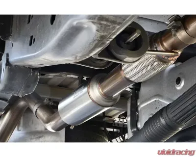 Carven Exhaust Competitor Series Catback w/ TR-Series Muffler & 4 inch Ceramic Coated Black Dual Tip Ford F-150 V8 2015-2020 - CF1008