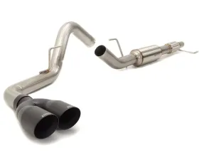 Carven Exhaust Competitor Series Catback w/ TR-Series Muffler & 4 inch Ceramic Coated Black Dual Tip Ford F-150 V8 2015-2020