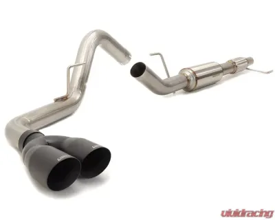 Carven Exhaust Competitor Series Catback w/ TR-Series Muffler & 4 inch Ceramic Coated Black Dual Tip Ford F-150 V8 2015-2020 - CF1008