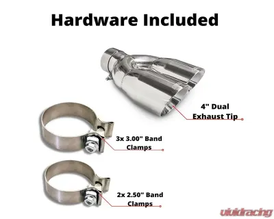 Carven Exhaust Progressive Series Catback Exhaust System w/4 inch Polished Stainless Steel Dual Tip Toyota Tundra 2022-2024-2024 - CT1008