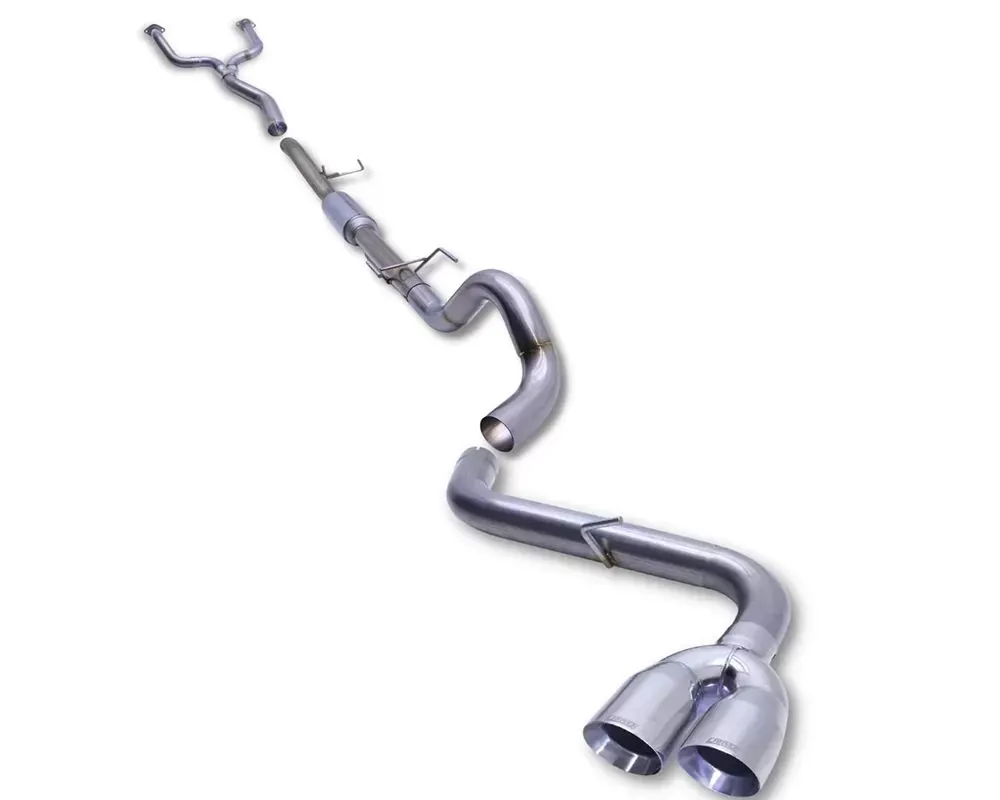 Carven Exhaust Progressive Series Catback Exhaust System w/4 inch Polished Stainless Steel Dual Tip Toyota Tundra 2022-2024-2024 - CT1008