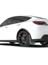 Rally Armor Black Mud Flap w/ White Logo Tesla Model Y 2020-2021                                     - MF72-UR-BLK/WH - Image 6