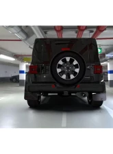 Rally Armor Black UR Mud Flap w/ Red Logo Jeep Wrangler JL 2018-2022                                     - MF54-UR-BLK/RD - Image 2