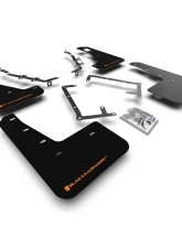 Rally Armor Black UR Mud Flap Orange Logo Ford Focus MK2 RS 2009-2011                                     - MF56-UR-BLK/OR - Image 11