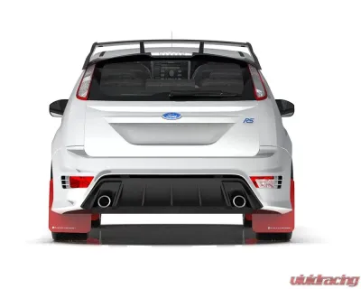 Rally Armor Black UR Mud Flap Orange Logo Ford Focus MK2 RS 2009-2011 - MF56-UR-BLK/OR