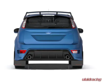 Rally Armor Black UR Mud Flap Orange Logo Ford Focus MK2 RS 2009-2011 - MF56-UR-BLK/OR