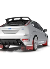 Rally Armor Black UR Mud Flap Orange Logo Ford Focus MK2 RS 2009-2011                                     - MF56-UR-BLK/OR - Image 9