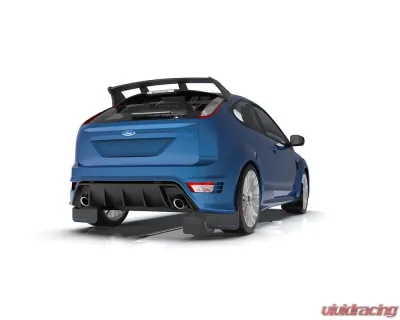 Rally Armor Black UR Mud Flap Orange Logo Ford Focus MK2 RS 2009-2011 - MF56-UR-BLK/OR