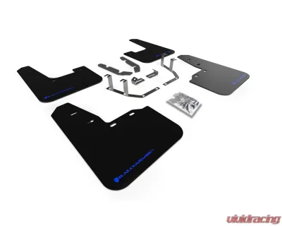 Rally Armor Black UR Mud Flap w/ Blue Logo Ford Fiesta ST MK8 2018-2022 - MF60-UR-BLK/BL