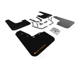 Rally Armor Black UR Mud Flap w/ Orange Logo Ford Fiesta ST MK8 2018-2022