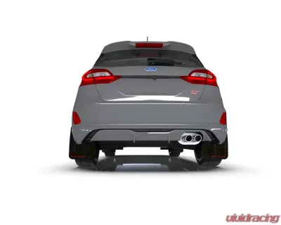 Rally Armor Black UR Mud Flap w/ Red Logo Ford Fiesta ST MK8 2018-2022 - MF60-UR-BLK/RD