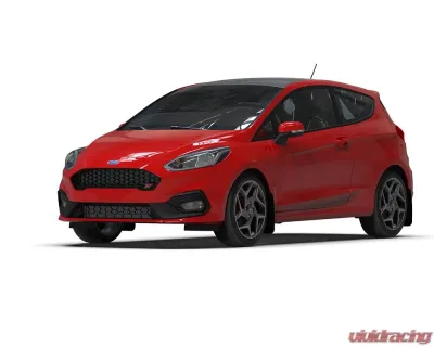 Rally Armor Black UR Mud Flap w/ Red Logo Ford Fiesta ST MK8 2018-2022 - MF60-UR-BLK/RD