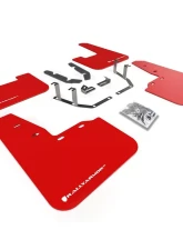 Rally Armor Red UR Mud Flap w/ White Logo Ford Fiesta ST MK8 2018-2022                                     - MF60-UR-RD/WH - Image 11