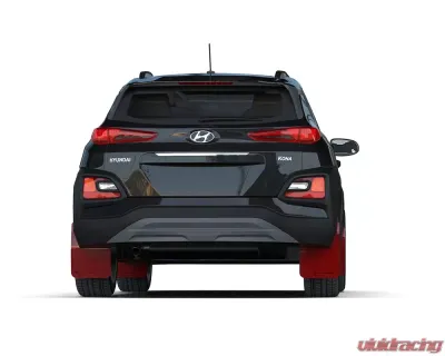 Rally Armor Black UR Mud Flap Red Logo Hyundai Kona 2018-2022 - MF63-UR-BLK/RD