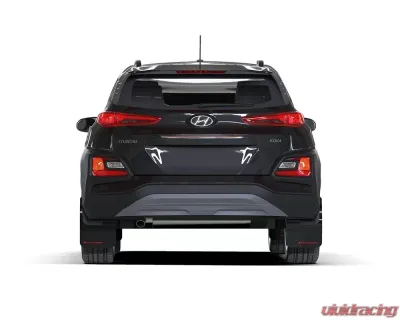 Rally Armor Black UR Mud Flap Red Logo Hyundai Kona 2018-2022 - MF63-UR-BLK/RD