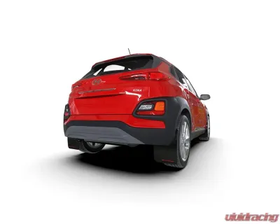 Rally Armor Black UR Mud Flap Red Logo Hyundai Kona 2018-2022 - MF63-UR-BLK/RD