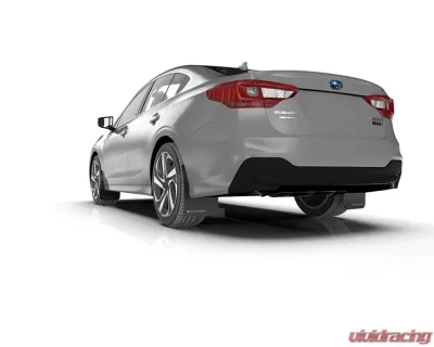 Rally Armor Black UR Mud Flap w/ Silver Logo Subaru Legacy 2020-2022 - MF64-UR-BLK/SIL