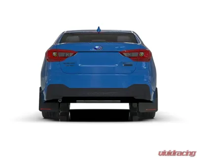 Rally Armor Black UR Mud Flap w/ White Logo Subaru Legacy 2020-2022 - MF64-UR-BLK/WH