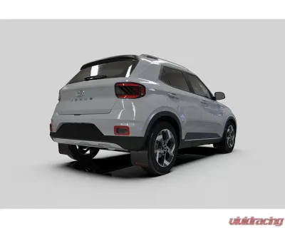 Rally Armor Black Mud Flap Red Logo Hyundai Venue 2020-2022 - MF65-UR-BLK/RD