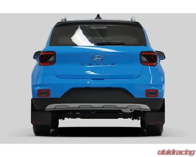 Rally Armor Black Mud Flap White Logo Hyundai Venue 2020-2022 - MF65-UR-BLK/WH