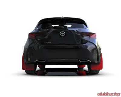 Rally Armor Black UR Mud Flap Red Logo Toyota Corolla Hatchback 2018-2024 - MF67-UR-BLK/RD