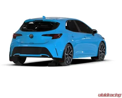 Rally Armor Black UR Mud Flap Red Logo Toyota Corolla Hatchback 2018-2024 - MF67-UR-BLK/RD