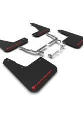 Rally Armor Black UR Mud Flap w/ Red Logo Ford Focus ST MK4 Hatch 2019-2022                                     - MF77-UR-BLK/RD - Image 5