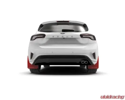 Rally Armor Black UR Mud Flap w/ Red Logo Ford Focus ST MK4 Hatch 2019-2022 - MF77-UR-BLK/RD