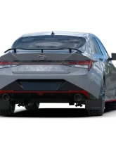 Rally Armor Black UR Mudflap with Light Blue Logo Hyundai Elantra N | N Line 2022                                     - MF79-UR-BLK-PBL - Image 2