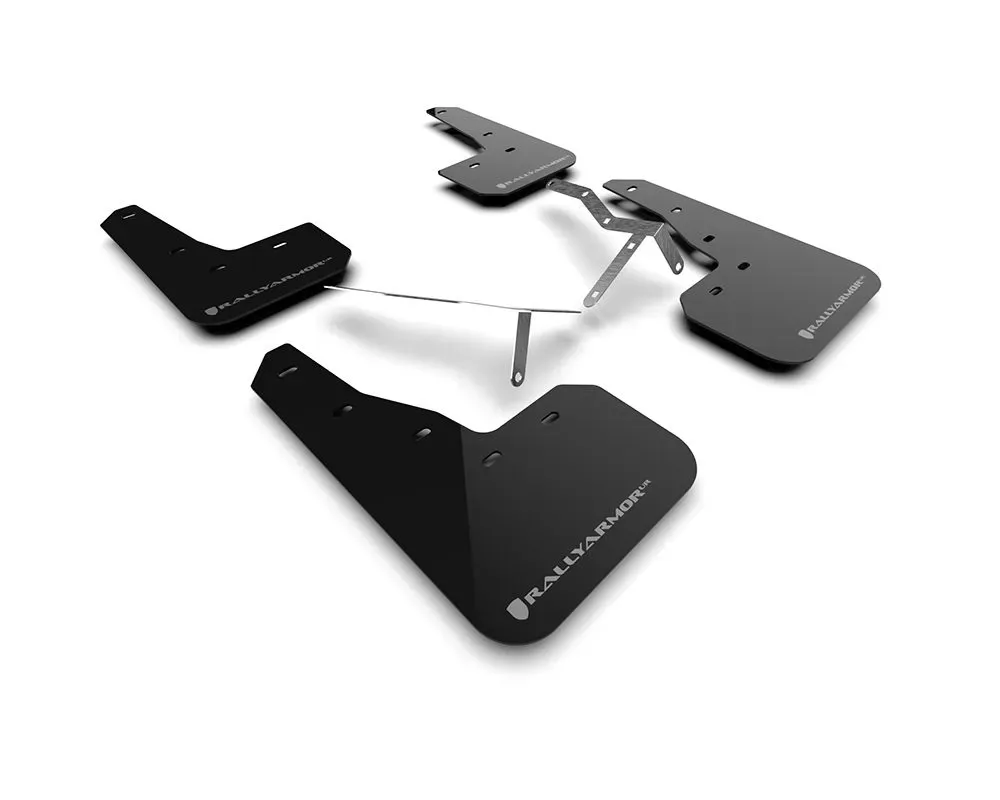 Rally Armor Black UR Mud Flap w/ Grey Logo Honda Civic Incl. Si | Sport | Touring 2022 - MF90-UR-BLK/GRY