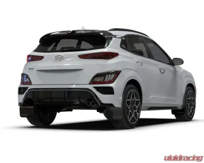 Rally Armor Black UR Mudflap with White Logo Hyundai Kona N Line 2022 - MF93-UR-BLK-WH
