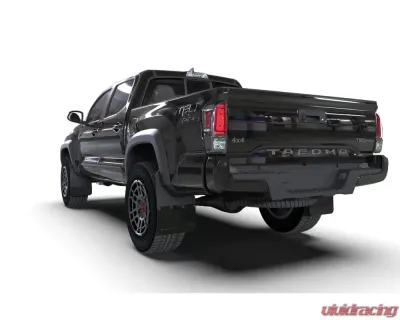 Rally Armor Black Mudflap with Metallic Black Logo Toyota Tacoma 2016-2022 - MF94-BLK-MBK