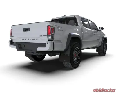 Rally Armor Black Mudflap with Metallic Black Logo Toyota Tacoma 2016-2022 - MF94-BLK-MBK