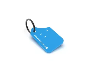 Rally Armor Mini UR Mud Flap Keychain - Blue w/ White Logo