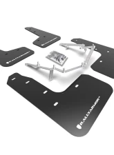 Rally Armor Black Mud Flap with White Logo Honda Civic EX | EX-L | LX (Hatchback) 2017-2021                                     - MF71-UR-BLK/WH - Image 3