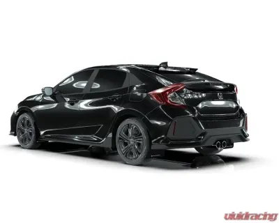 Rally Armor Black Mud Flap with White Logo Honda Civic EX | EX-L | LX (Hatchback) 2017-2021 - MF71-UR-BLK/WH