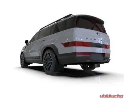 Rally Armor Black Mud Flap Dark Grey Logo Hyundai Santa Fe 2024 - MF118-UR-BLK-DGRY