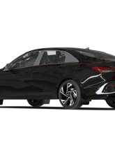 Rally Armor Black Mud Flap w/ Metallic Black Logo Hyundai Elantra 2024                                     - MF119-UR-BLK-MBK - Image 2
